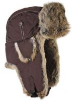 Шапка-вушанка Mad Bomber / шоколадного кольору з коричневим хутром кролика (305CHOC)