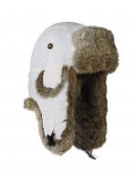 Шапка-вушанка Mad Bomber / білий Supplex із коричневим хутром кролика (305WHT)