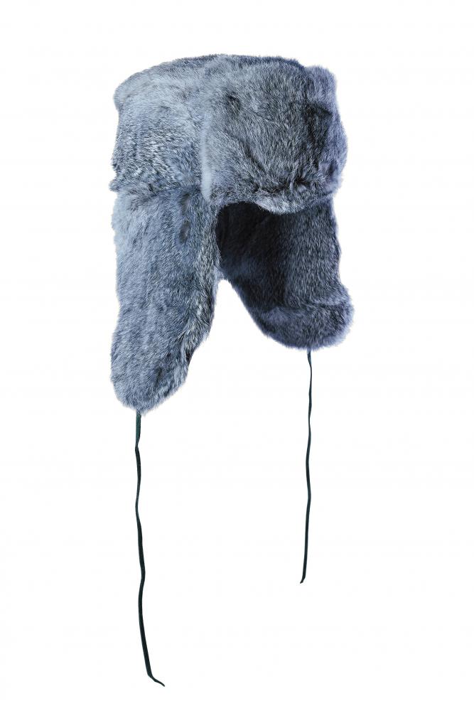 Шапка-вушанка Mad Bomber / сіре хутро кролика (Mad Bomber®) (101GRY)
