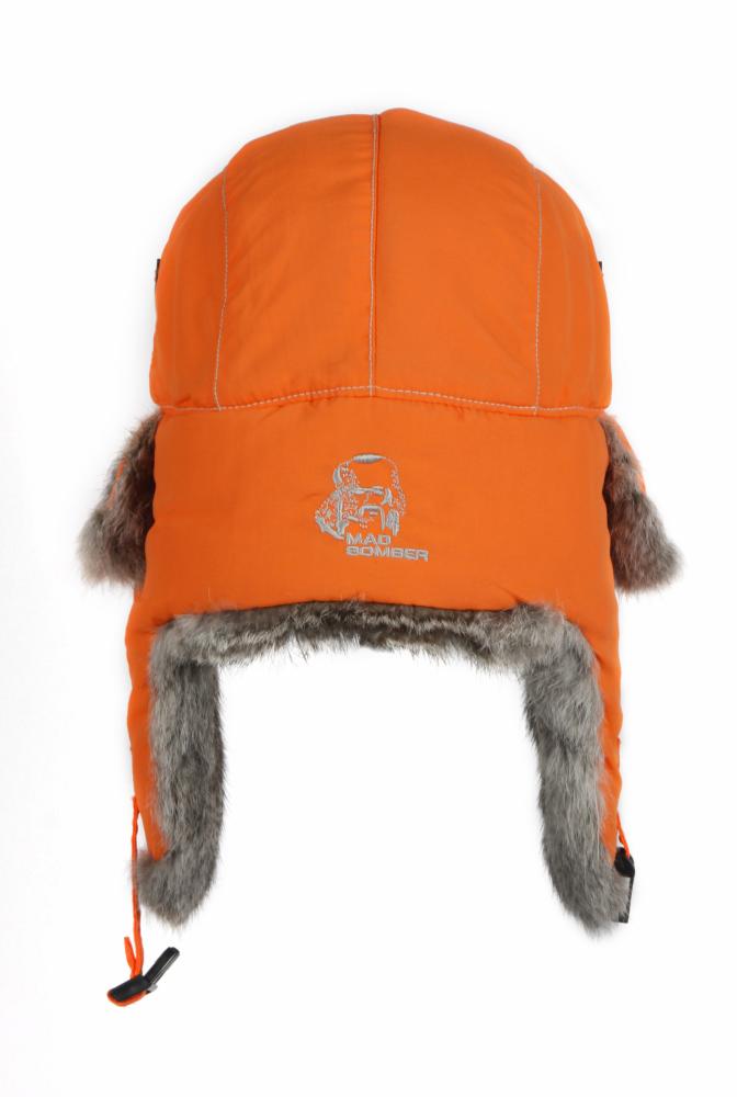 Supplex Bomber- Blaze Orange w/Grey Rabbit Fur (304BLZ)