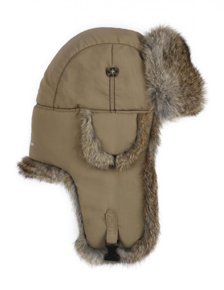 Шапка-вушанка Mad Bomber / хакі із коричневим хутром кролика (305KHK)