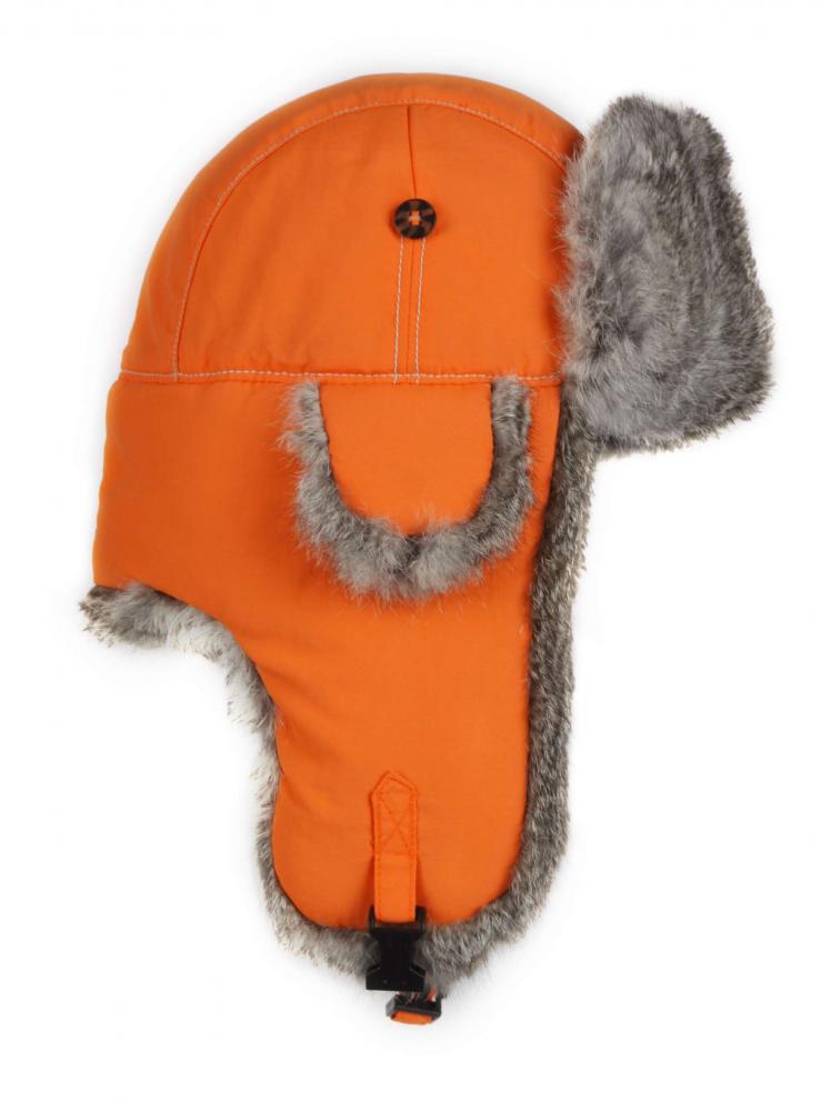 Дитяча шапка-вушанка Mad Bomber / помаранчевий Supplex  із сірим хутром (307BLZ)