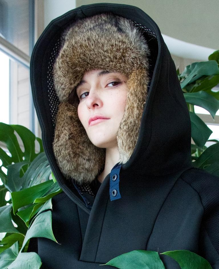 Шапка-вушанка Mad Bomber (США) синя із натуральним хутром кролика 58 (BREBBQS-3)